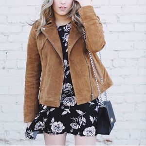 Forever 21 Black & Cream Floral A-line Dress | Med